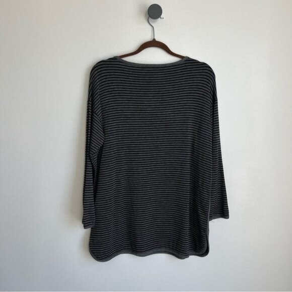 EILEEN FISHER Boat-neck Striped Top - XS - Picture 4 of 8